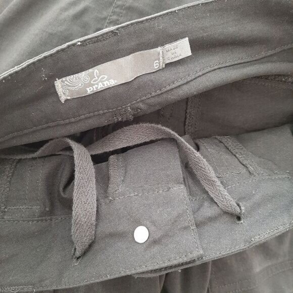 PRANA Monarch Hiking Utility Zip-Off Convertible Pants to Shorts Black Sz 6 - Picture 13 of 14
